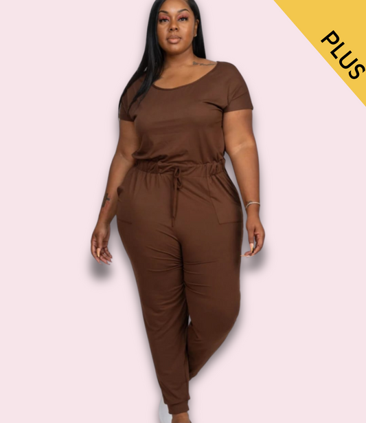 Summer Stretch Knit Jumpsuit