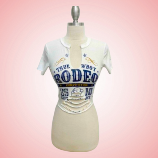 Rodeo Cut-Out Graphic Top