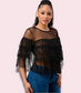 Stylista Ruffle Mesh Top