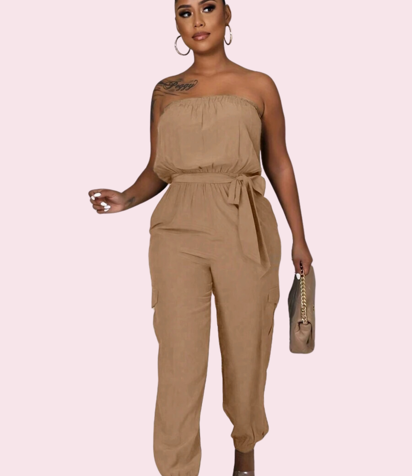 Safari Strapless Jumpsuit