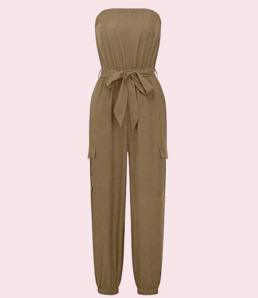 Safari Strapless Jumpsuit