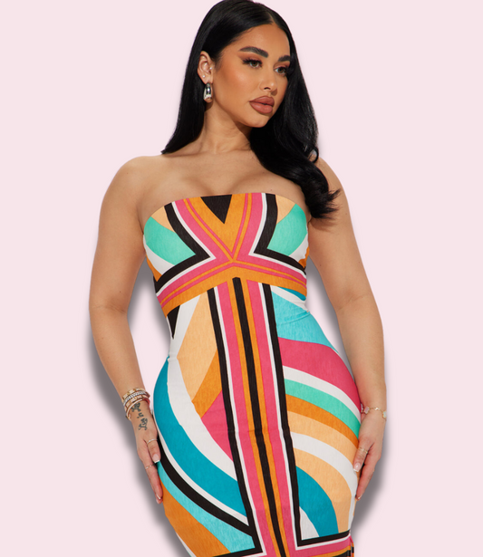 Shazam Multi Color Maxi Dress