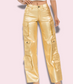 Runway Stretch Metallic Cargo Pants