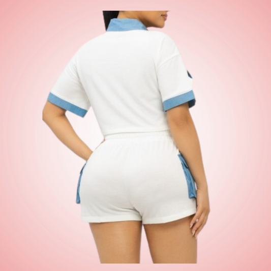 On-The-Go Crop Top Short Set